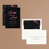 "Crazy in Love" - Save the Dates in Hot Pink by Design Lotus - Assembled