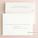 "So Simple" - Save the Dates in Blanco by Erin Deegan - FREE Recipient Addressing