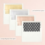 "So Simple" - Save the Dates in Blanco by Erin Deegan - Envelope Liner Options