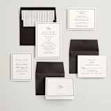 "Overlapping" - Save the Dates in Noir by Amy Kross - Matching Invitation Suite
