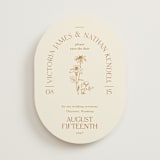 "Floral Type Arch" - Save the Dates in Cream by Baumbirdy - Front