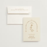 "Floral Type Arch" - Save the Dates in Cream by Baumbirdy - Save the Date with Envelope