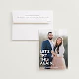 "Let's I Do This Photo" - Save the Dates in Snow by Ellis - Save the Date with Envelope