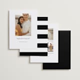"Baseline" - Save the Dates in Midnight by Alethia Frye - Back of Card Options