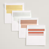 "Surrounding" - Save the Dates in Persimmon by Sarah Cohn - Envelope Liner Options
