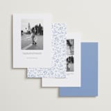 "Framed Florals" - Save the Dates in Sky by Robert and Stella - Back of Card Options