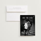 "Gaze" - Save the Dates in Snow by Pixel and Hank - Save the Date with Envelope