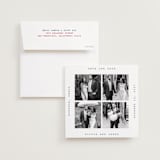 "typewriter collage" - Save the Dates in Seafoam by Cass Loh - Save the Date with Envelope