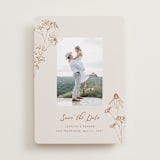 "Sketched Florals" - Save the Dates in Butternut Squash by Baumbirdy - Front