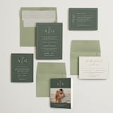 "kouignette" - Save the Dates in Juniper by chocomocacino - Matching Invitation Suite