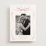 "Bow" - Save the Dates in Peony by Corinne Malesic - Front