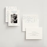 "Bow" - Save the Dates in Dusty Blue by Corinne Malesic - Assembled