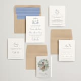 "Sweethearts" - Save the Dates in Periwinkle by Design Lotus - Matching Invitation Suite