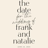 "Stacked Up" - Save the Dates in Buttercream by Inkblot Design - Detail
