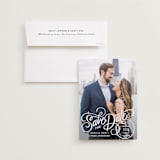 "Lettering Loop" - Save the Dates in Porcelain by Jill Means - Save the Date with Envelope