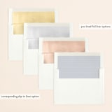 "Classic Curves" - Save the Dates in Ink by Ellis - Envelope Liner Options