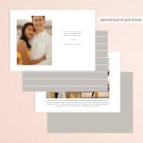 "the announcement" - Save the Dates in Linen by Kasia Labocki - Back of Card Options