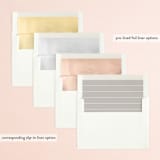 "the announcement" - Save the Dates in Linen by Kasia Labocki - Envelope Liner Options