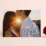 "Scripted Corner" - Save the Dates in Snow by Hooray Creative - Front