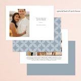 "Scripted Corner" - Save the Dates in Snow by Hooray Creative - Back of Card Options