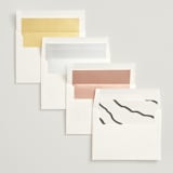 "Hutton" - Save the Dates in Cotton by Blustery August - Envelope Liner Options
