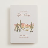 "desert crayon drawing" - Save the Dates in Burnt Sienna by Cass Loh - Front