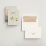 "desert crayon drawing" - Save the Dates in Olive by Cass Loh - Assembled