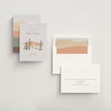 "desert crayon drawing" - Save the Dates in Burnt Sienna by Cass Loh - Assembled