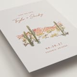 "desert crayon drawing" - Save the Dates in Burnt Sienna by Cass Loh - Detail