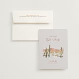 "desert crayon drawing" - Save the Dates in Burnt Sienna by Cass Loh - Save the Date with Envelope