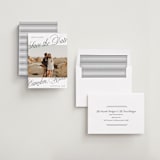 "Bold Script Frame" - Save the Dates in Snow by Katharine Watson - Assembled