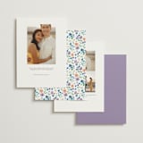 "wildflowers crest" - Save the Dates in Lavender by Cass Loh - Back of Card Options