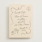 "Sunny Love" - Save the Dates in Sand by Ashley Iwafuchi - Front