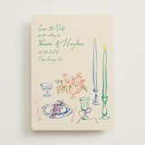 "tablescape drawing" - Save the Dates in Garden by Cass Loh - Front