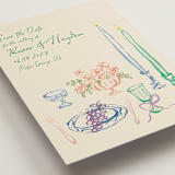 "tablescape drawing" - Save the Dates in Garden by Cass Loh - Detail