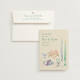 "tablescape drawing" - Save the Dates in Garden by Cass Loh - Save the Date with Envelope