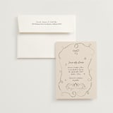 "The Swan" - Save the Dates in Olive by Helena Vitto - Save the Date with Envelope