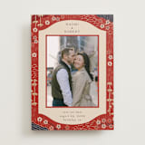 "Japanese Textile" - Save the Dates in Rose by Jennifer Holbrook - Front