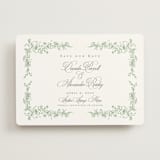 "Romantic Garden" - Save the Dates in Mint by Melinda Denison - Front