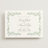 "Romantic Garden" - Save the Dates in Mint by Melinda Denison - Front