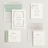 "Romantic Garden" - Save the Dates in Mint by Melinda Denison - Matching Invitation Suite