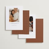 "Bold Print" - Save the Dates in Rust by April Astudillo - Back of Card Options
