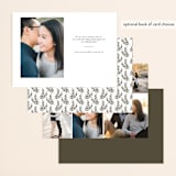 "About Our Love" - Save the Dates in Dark Olive by Eric Clegg - Back of Card Options