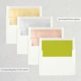 "float + celebrate" - Save the Dates in Celery by Float Paperie - Envelope Liner Options