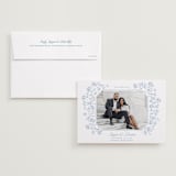 "Framed Florals" - Save the Dates in Sky by Robert and Stella - Save the Date with Envelope