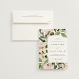 "petal toss" - Save the Dates in Cream by Angela Marzuki - Save the Date with Envelope
