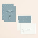 "Fireflies" - Save the Dates in Cornflower by Paige Rothhaar - Assembled