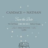 "Fireflies" - Save the Dates in Cornflower by Paige Rothhaar - Detail