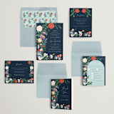 "A Garden Tea Party" - Save the Dates in Evening by Elly - Matching Invitation Suite