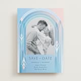 "Frozen" - Save the Dates in Aqua by Lori Wemple - Front